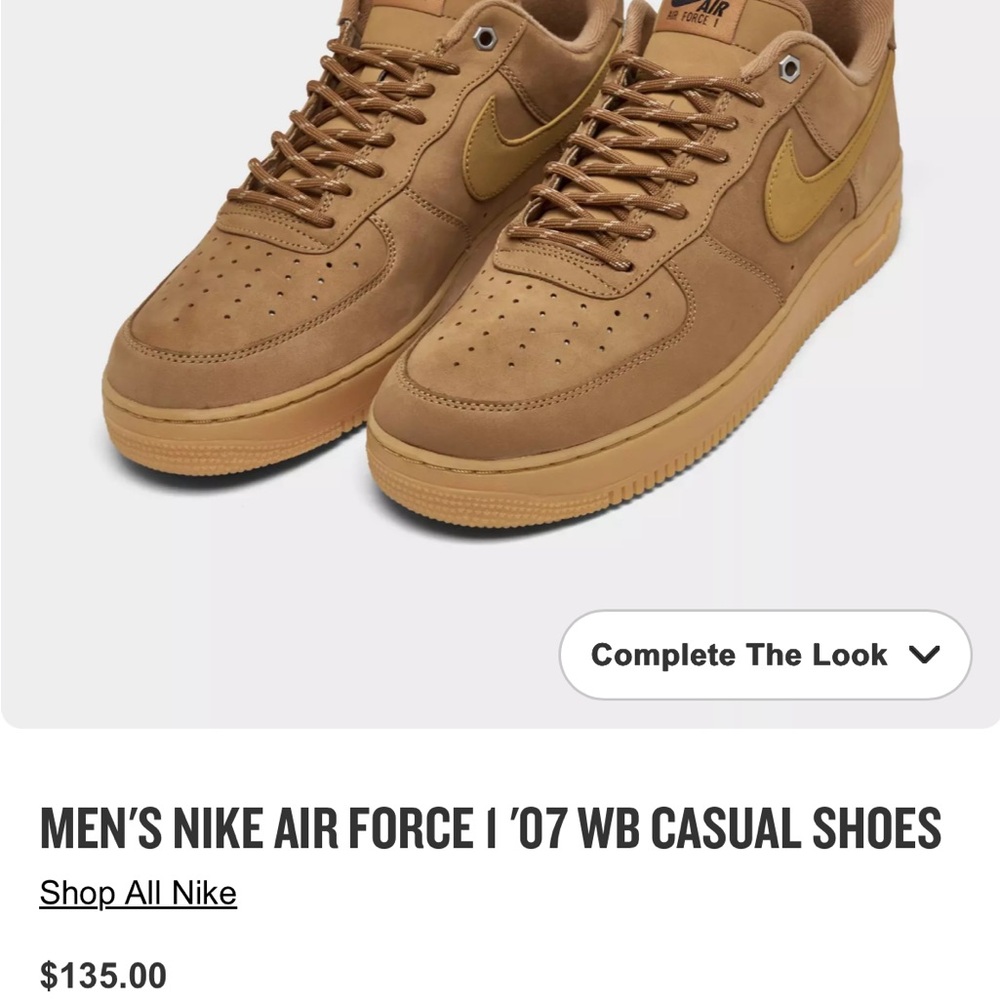 Nike Air Force 1 '07 WB in Flax/Wheat/Gum Light Brown/Black